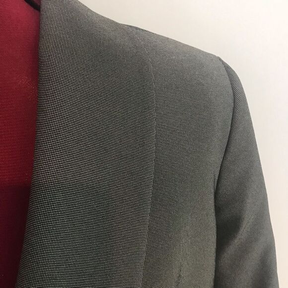 Le Suit Blazer Women's Size 10 Grey Essential Long Sleeve One-Button NWT - Picture 5 of 9